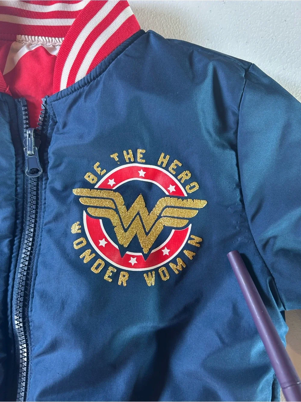 DC Comics Wonder Woman Reversible Bomber Jacket Play Costume